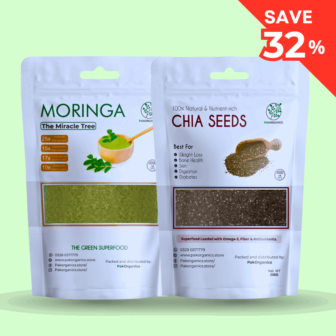 Moringa Powder x Chia Seeds