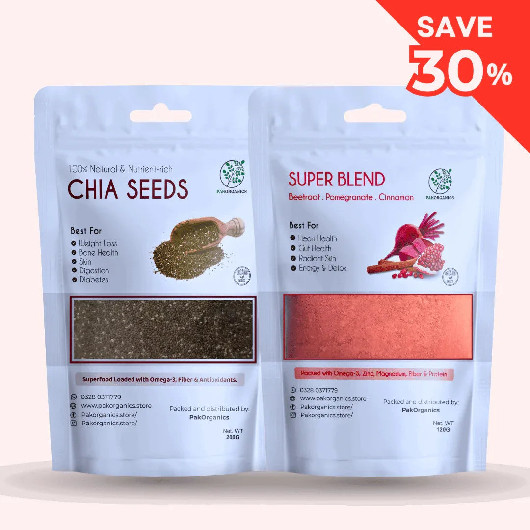 ULTIMATE Heart+Skin BUNDLE - Super Blend x Chia Seeds - PakOrganics